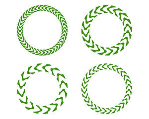 Image showing Green wreaths