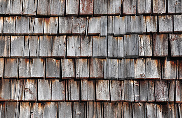 Image showing Wooden shingles