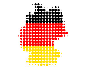 Image showing Map and flag of Germany
