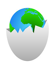 Image showing World in egg shell