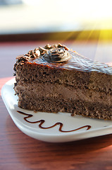 Image showing piece of chocolate cake