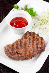 Image showing Juicy roasted beef steak