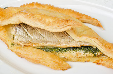 Image showing tasty dish of trout fish