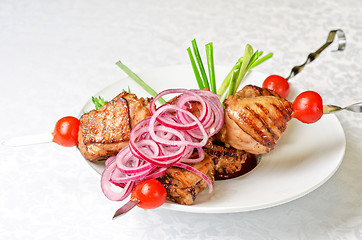 Image showing Grilled kebab meat