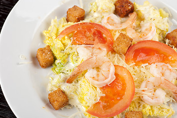 Image showing tiger shrimps salad