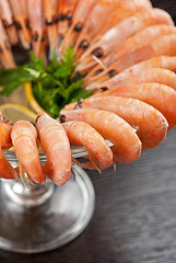 Image showing shrimps with lemon