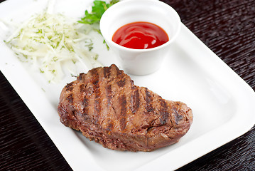 Image showing Juicy roasted beef steak