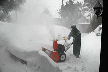 Image showing Snowblowing