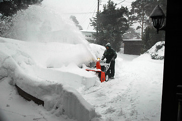 Image showing Snowblowing