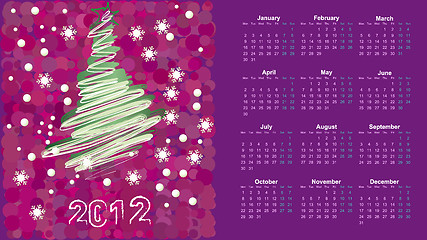 Image showing calendar to a new 2012 year