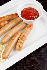 Image showing Grilled sausages