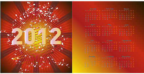 Image showing calendar to a new 2012 year