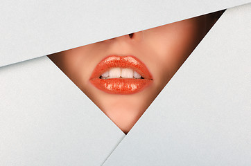 Image showing Beautiful female lips