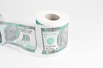 Image showing toilet paper with usd
