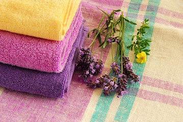 Image showing Colorful towels