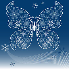 Image showing Christmas dark blue background