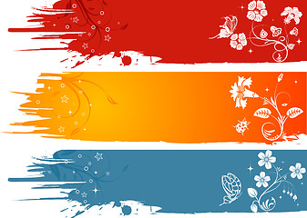 Image showing Grunge flower background