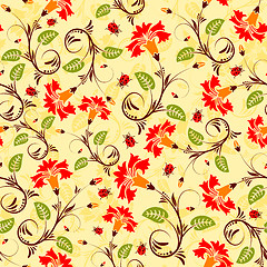 Image showing Flower seamless pattern