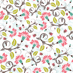 Image showing Flower seamless pattern