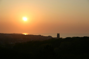 Image showing sunset across the sea