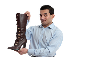 Image showing Smiling retail salesman