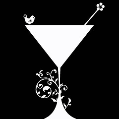 Image showing Cocktail drink Silhouette 