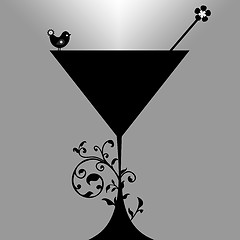 Image showing Cocktail drink Silhouette 