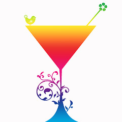 Image showing Cocktail drink Silhouette 