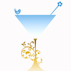 Image showing Cocktail drink Silhouette 