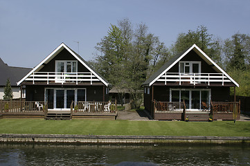 Image showing wooden chalets