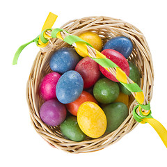 Image showing easter eggs in basket