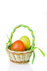 Image showing basket with easter eggs