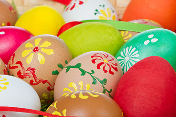 Image showing painted easter eggs