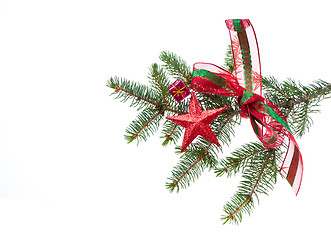 Image showing decorated christmas branch