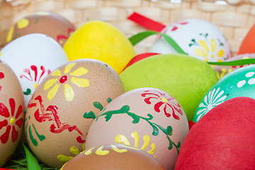 Image showing painted easter eggs