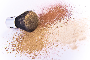 Image showing makeup brush and powder