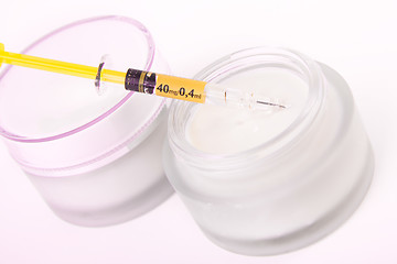 Image showing botox cream with syringe