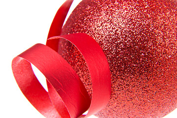 Image showing christmas ball with ribbon