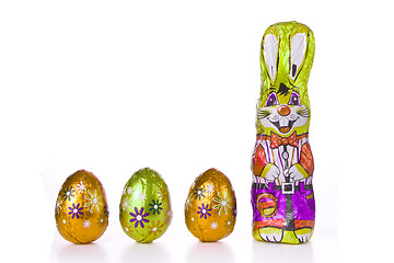 Image showing easter bunny with eggs