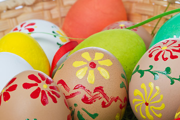 Image showing painted easter eggs