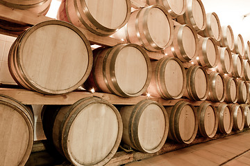 Image showing wine barrels