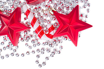 Image showing christmas decoration with tinsel