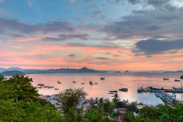 Image showing port of Labuan Bajo, Flores Island, Indonesia