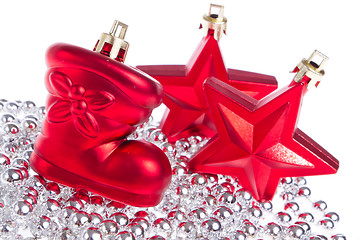 Image showing christmas decoration with tinsel