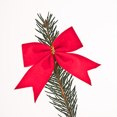 Image showing decorated Christmas tree branch