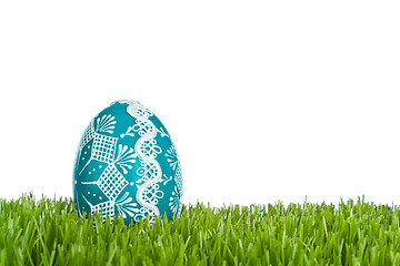 Image showing easter egg in grass