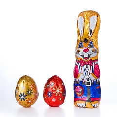 Image showing easter bunny with eggs