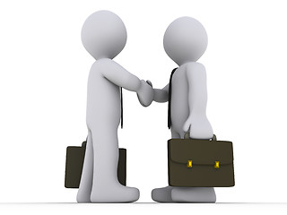 Image showing Businessmen shake hands