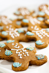 Image showing fresh baked gingerbread men cookies