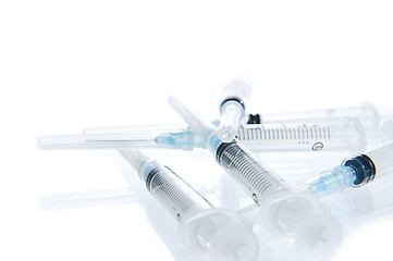 Image showing A 2ml syringe and needle. Blur